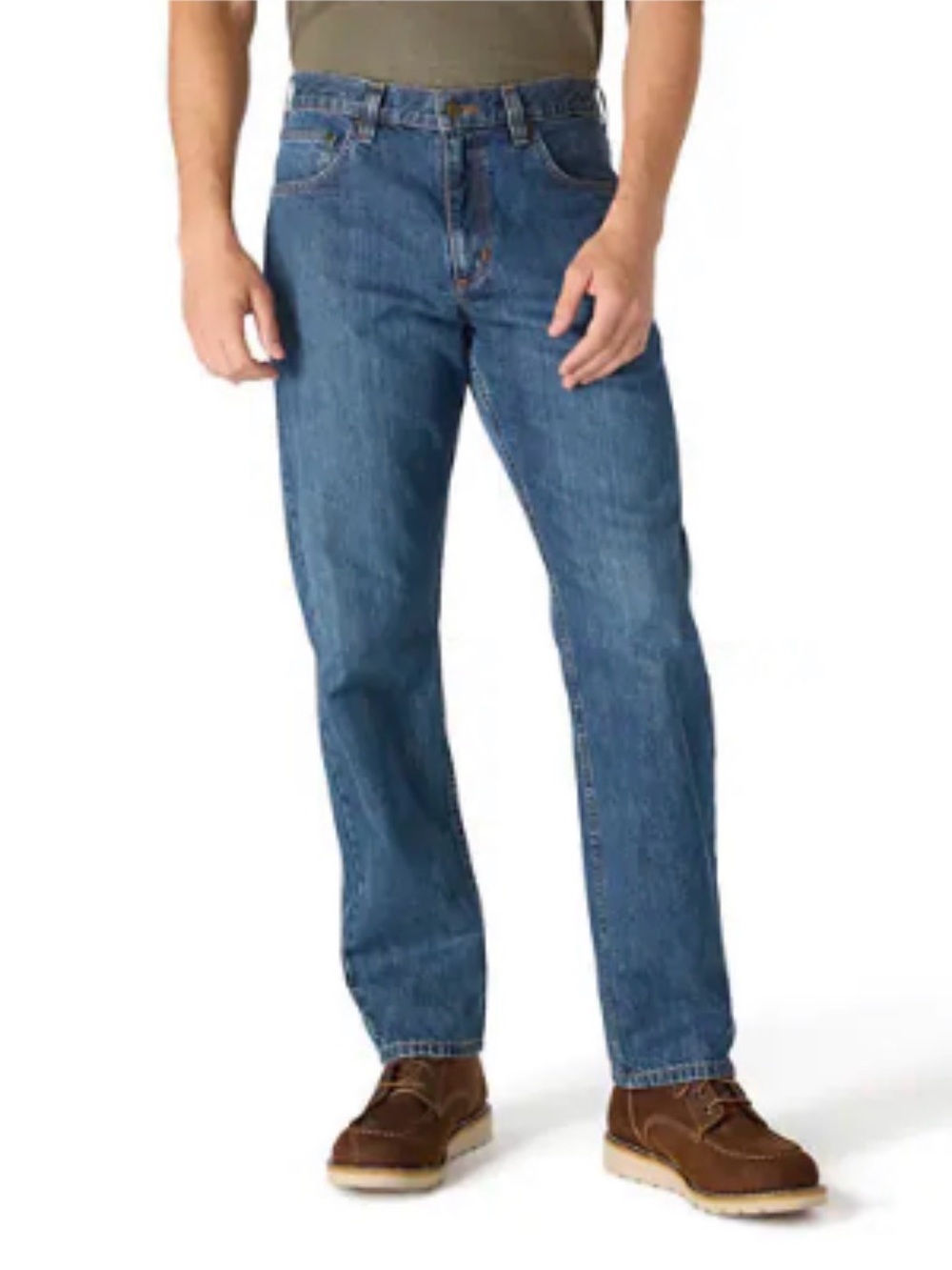 Carhartt Men's Relaxed Fit Jeans in Dark Blue Denim 34x32